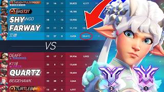INSANE 23.6K Healing In Champion 1 Lobby?🦊🔥 VS Quartz and team with Farway &amp; Shy | Overwatch