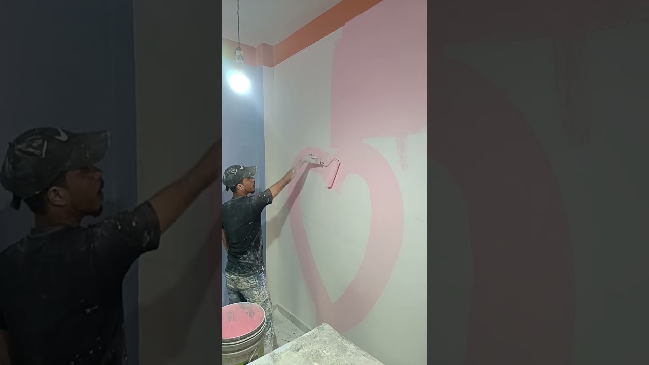 wall painting light pink 🩷 buy wall colour colour fast code 🏡