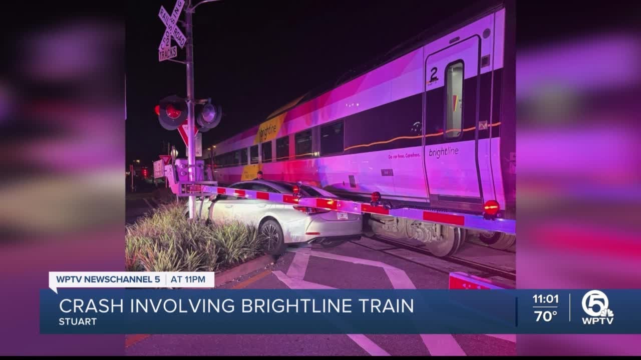 Brightline train hits car at Confusion Corner in Stuart YouTube
