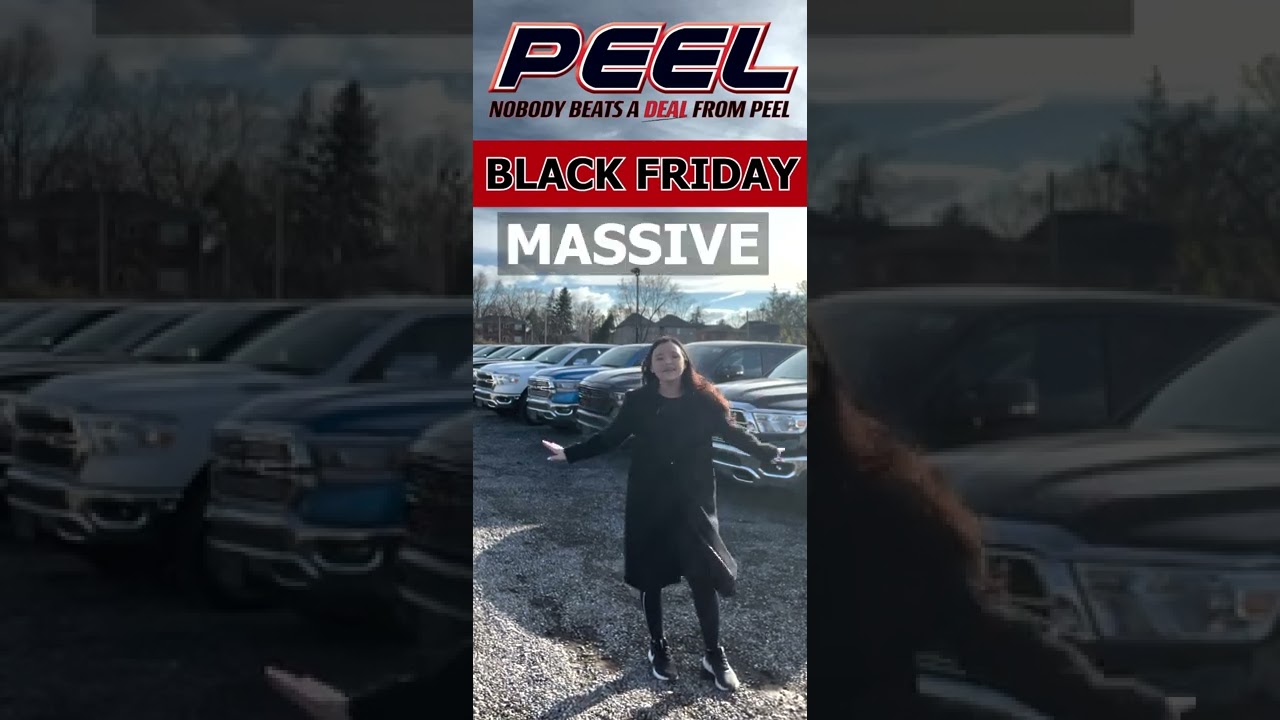 BLACK FRIDAY AT PEEL CHRYSLER the #1 Stellantis Retailer in Canada NOBODY BEATS A DEAL FROM PEEL! |