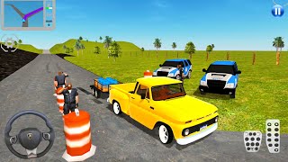 Orange Pickup Truck and Peugeot Driving - Street Cars Simulator - Android Gameplay screenshot 4