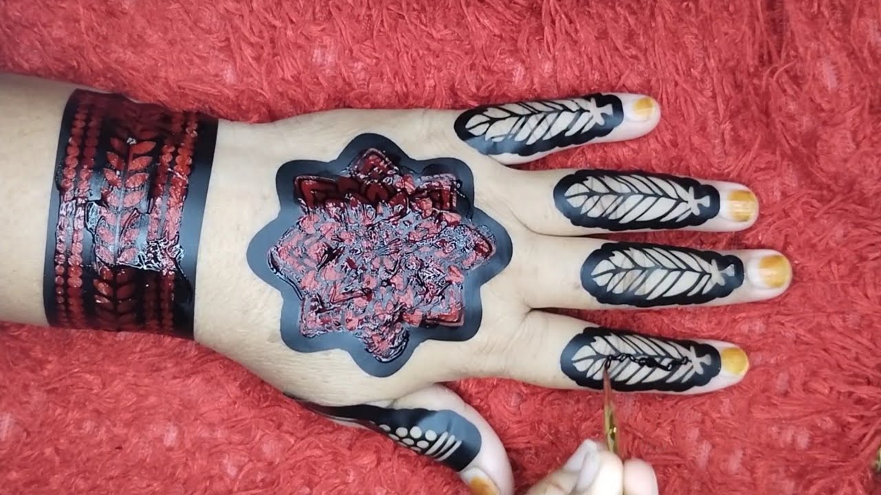 beautiful sticker mehndi design