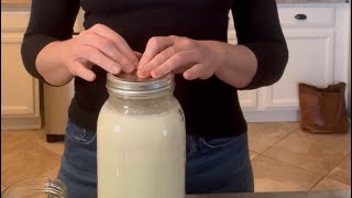 Simple way to separate cream from raw milk.