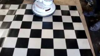 vinyl floor surface coated with WearMax - the next generation in protective floor coatings