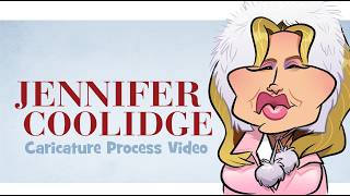 Detalles Jennifer Coolidge (Best In Show) Caricature art drawing process tutorial Guía