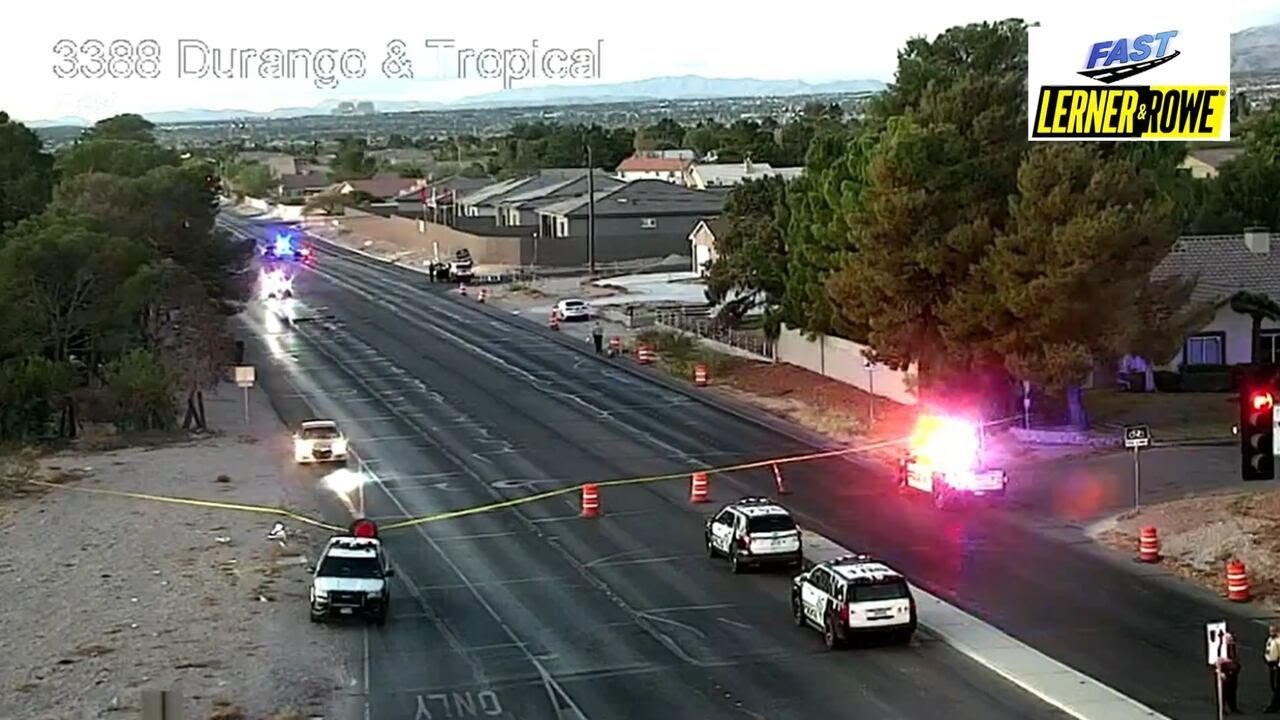 Pedestrian struck, killed by car in northwest Las Vegas - YouTube