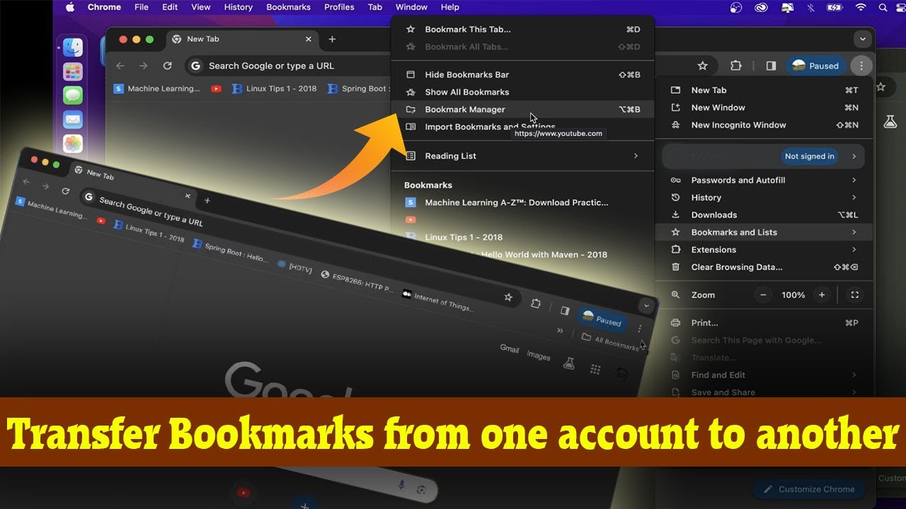 How to Export and Import Bookmarks in Chrome - YouTube