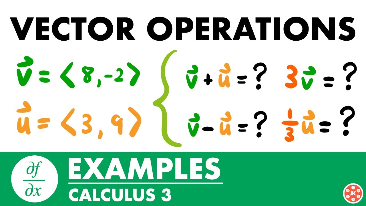 Vector Operations Examples | Calculus 3 - JK Math - YouTube