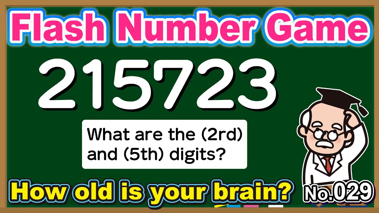 【No.029】Flash Number Games🧠 BRAIN TRAINING 💪 | Less than 20% correct in ...