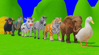 Long Slide Game with Tigers Lion Cow Hippopotamus Gorilla 3d Animal Game Funny 3d Animals screenshot 5