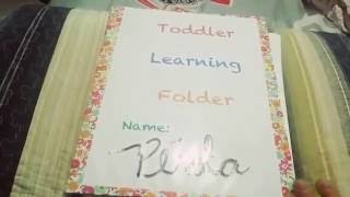 Learning Folder Activity for preschoolers