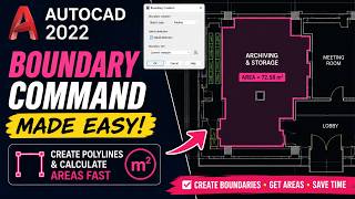 23 AutoCAD Boundary Command Made Easy | Create Polylines & Calculate Areas Fast