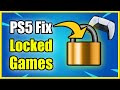 How to fix locked ps5 games and apps fast method