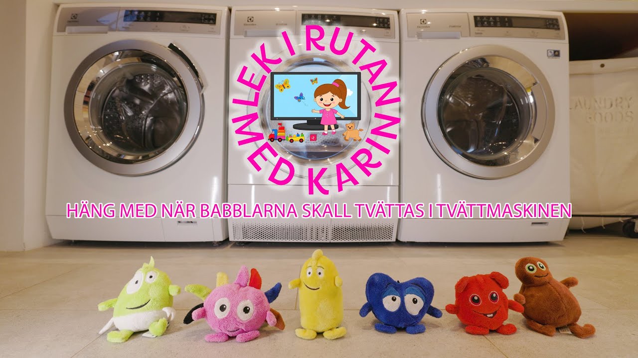 Babblarna besöker tvättstugan | Lek i rutan med Karin.
