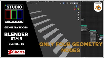 Making procedural stair with blender 3.0 alpha geometry node. #shorts