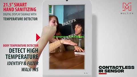 MFX 21.5” FULL HD SMART SCREN HAND SANITIZING DISPENSER WITH TEMPERATURE DETECTOR