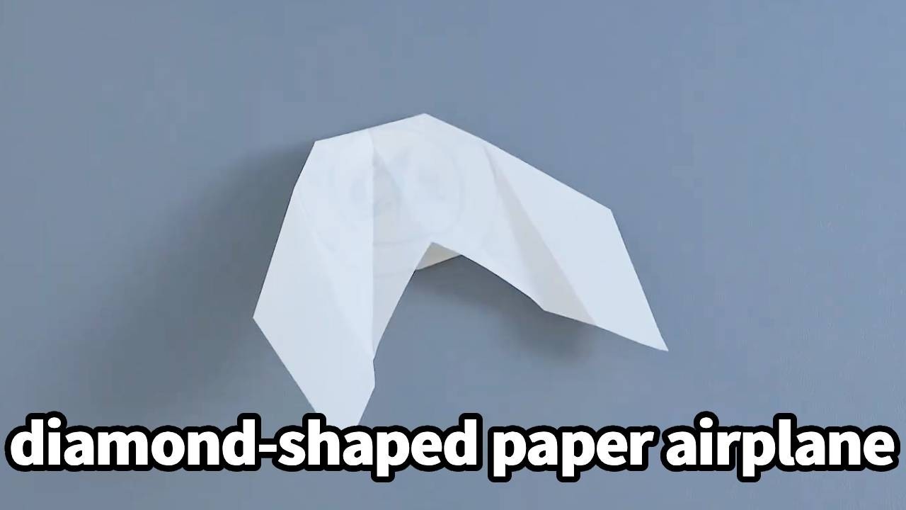 Simple diamond-shaped paper airplane, teach you to fold a CR12 that can fly far #paperairplane