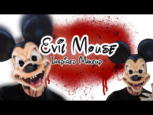 Mickey Mouse Inspired Horror SFX Halloween Makeup Tutorial! FLASH WARNING! class=