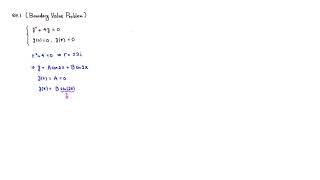 Boundary Value Problem Example 1
