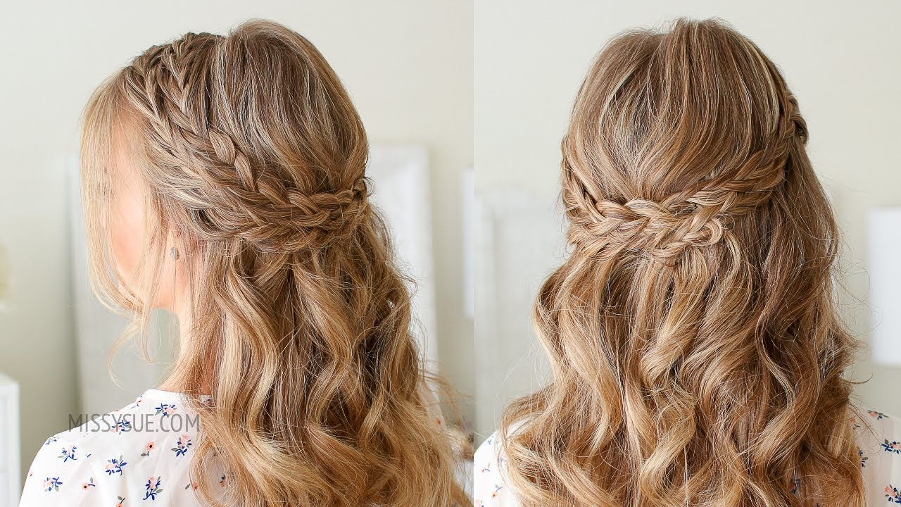 10. Half Up Half Down Curly Hairstyles for Weddings - wide 3