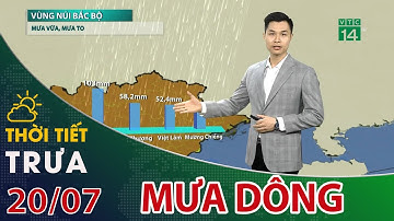 Thời tiết trưa, chiều 20/07/2021: Bão số 3 kết hợp hội tụ gió gây mưa dông ở miền Bắc| VTC14
