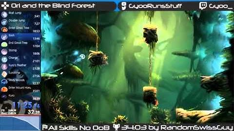 Ori and the Blind Forest - All Skills no OoB in 38:25