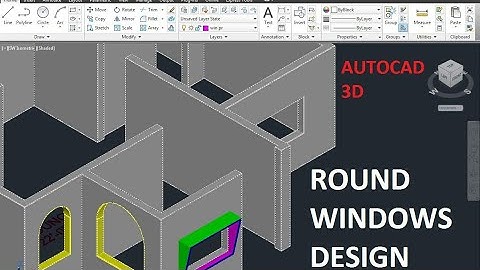 How to design round windows in autocad 3D |cad tutorials