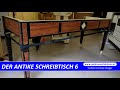 Der antike Schreibtisch 6 -  Längszarge furnieren und lackieren