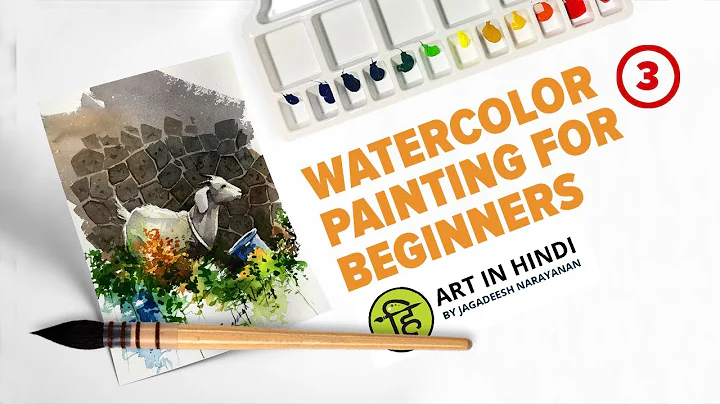 #3 Easy watercolor painting tips and tricks with English subtitle by Jagadeesh Narayanan