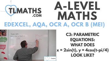 A-Level Maths: C3-06 Parametric Equations: What does x=2sin(t), y=4cos(t-pi/4) look like?