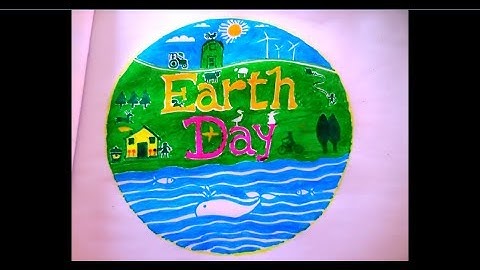 How to draw Earth Day Step by Step - Sketch Pens Drawing - ComeTube
