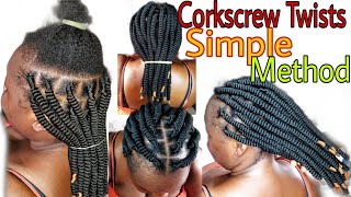 Jumbo Corkscrew Twists Tutorial With Brazilian Wool/ Trending Threading Hairstyle @Chrishairpire