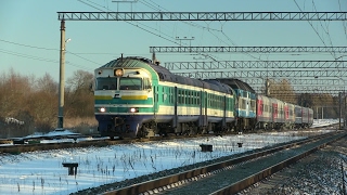 Вспомогательный дизель-поезд-тепловоз ДР1А с Московским поездом / DR1A DMU with Moscow train