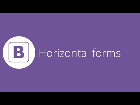 Video: ¿Cómo creo una forma horizontal en bootstrap 4?