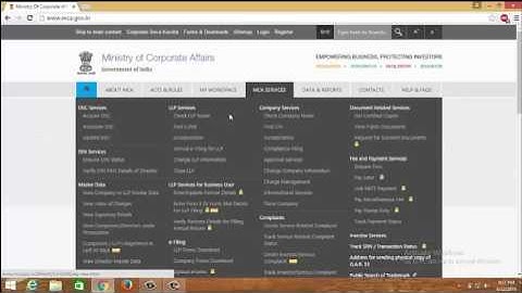 How to view Master Data on MCA website