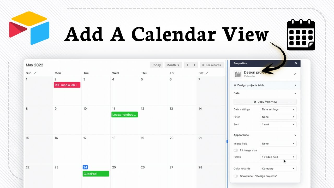 How to add a calendar view in Airtable (Visualize Dates Easily)