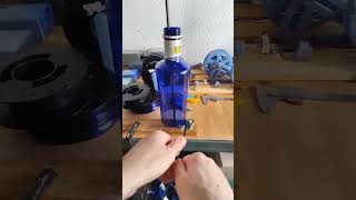 Making 3D filament: 9 minutes per bottle of manual processing, 3 minutes for this process