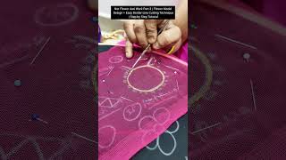 Net Flower Aari Work Part 3 | Flower Design Models + Easy Border Cutting Technique#aariclass #shorts