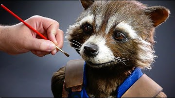 Rocket Raccoon Sculpture Timelapse - Guardians of the Galaxy
