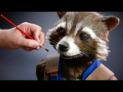 Rocket Raccoon Sculpture Timelapse - Guardians of the Galaxy