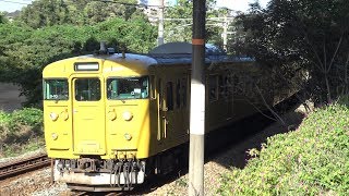 【4K】JR山陽本線　普通列車115系電車　ｵｶD-10編成+ｵｶA-03編成