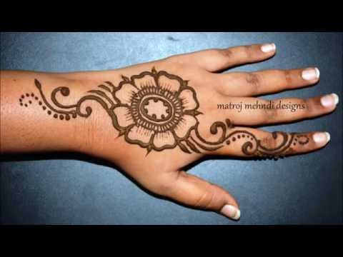 How to do simple beautiful Henna Mehndi designs for hands-Matroj Mehndi designs 