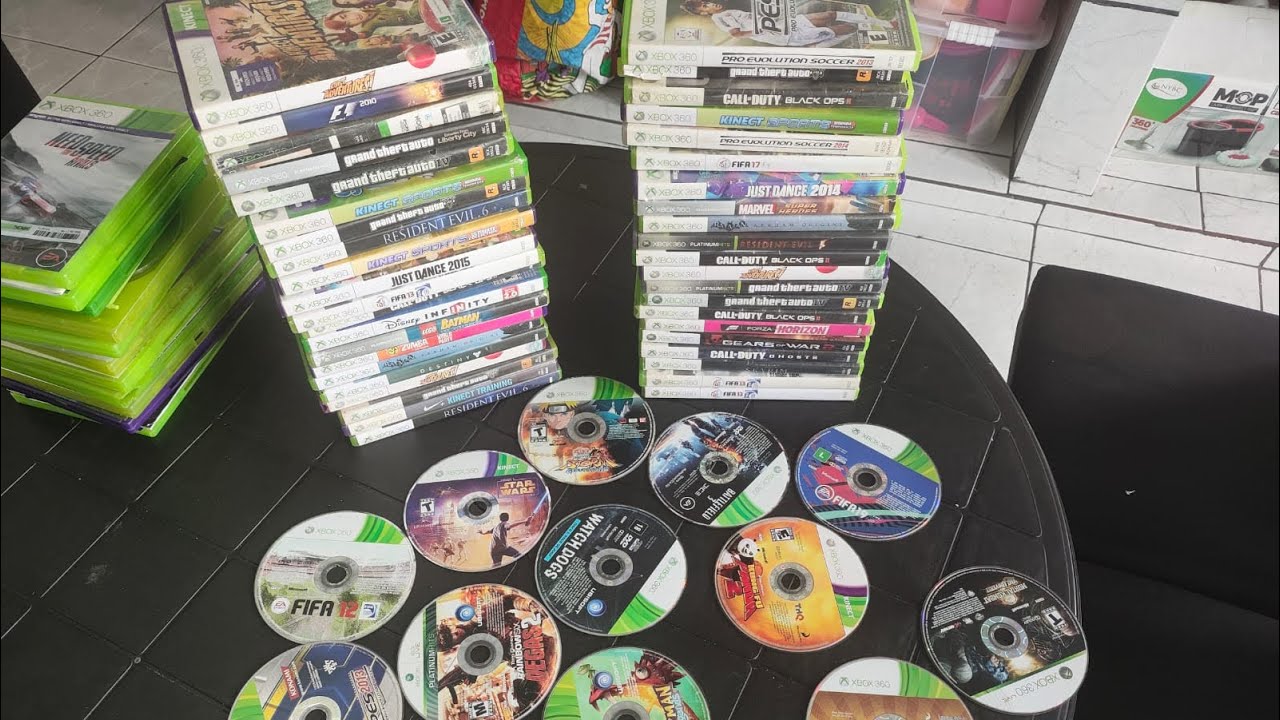 Lote de jogos Xbox 360 ! Em ifgames leilões, link na descrição do vídeo 