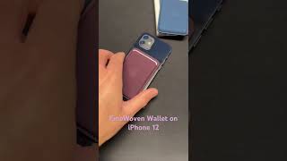 Apple FineWoven Wallet on iPhone 12