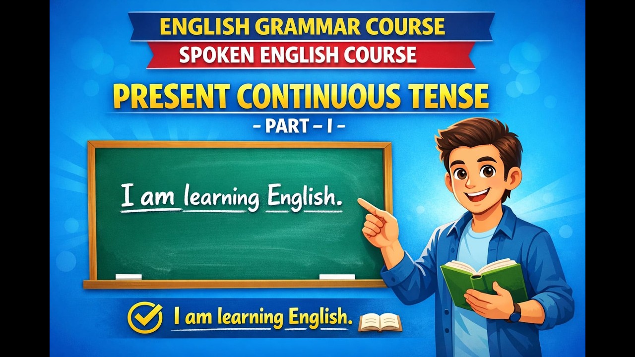 Present Continuous Tense | Part- I | English Grammar Course | Spoken English Course