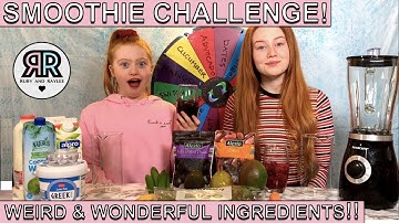 SMOOTHIE CHALLENGE w/ MYSTERY WHEEL! | SIS VS SIS | RUBY AND RAYLEE