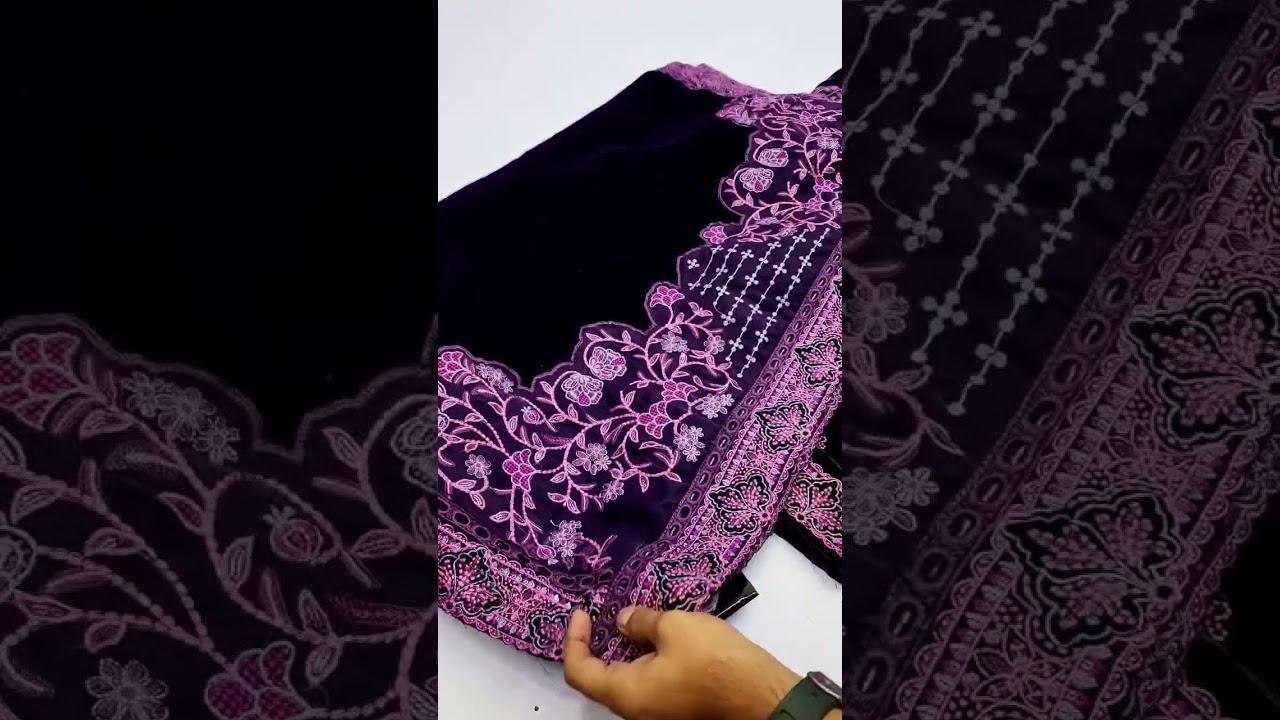 NUREH NEW PURPLE VELVET PARTY WEAR