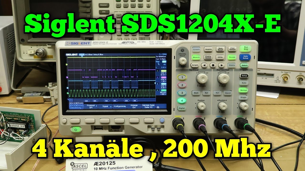 Oszilloskop Siglent SDS1204XE. 4 Kanäle/200Mhz YouTube