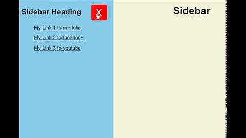 Simple Sliding Sidebar demo