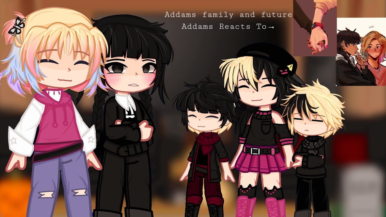 Addams Family + future addams Reacts To Wenclair ~ Part (1+2)  [Wednesday] ~ Wenclair ~Gacha Esana